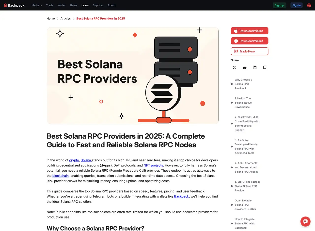 Best Solana RPC Providers