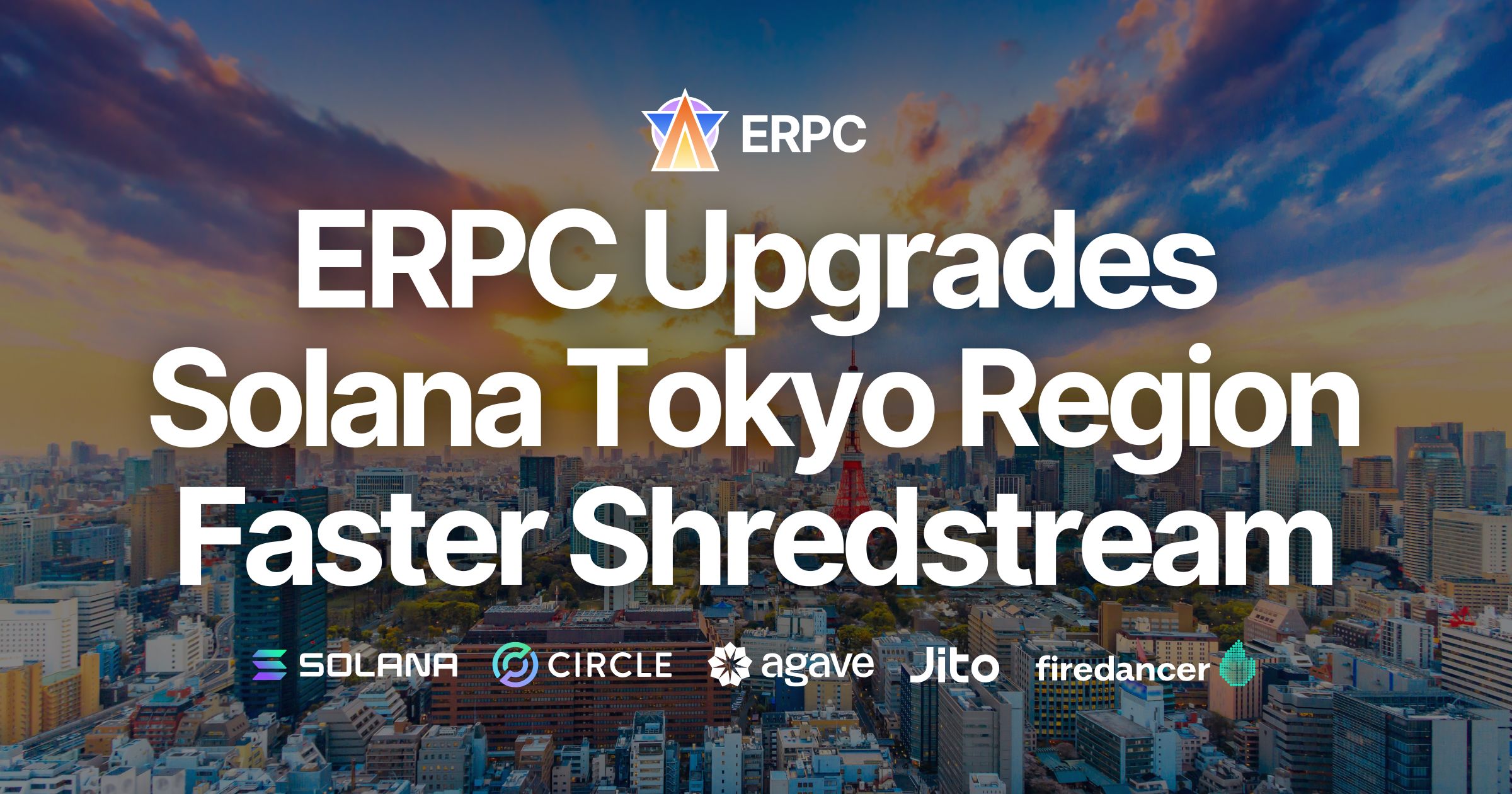 ERPC Upgrades Solana Tokyo Region Shared Shredstream with the World’s Fastest Clock Servers. Zero-Distance Connectivity in the Same Data Center as Major Validators and Block Engine