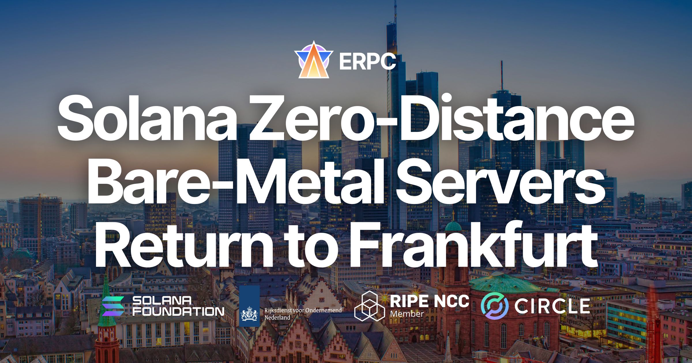 ERPC Restocks Premium Bare-Metal Servers for Solana Applications in Frankfurt. Zero-Distance, High-Performance Environment Returns in Limited Supply